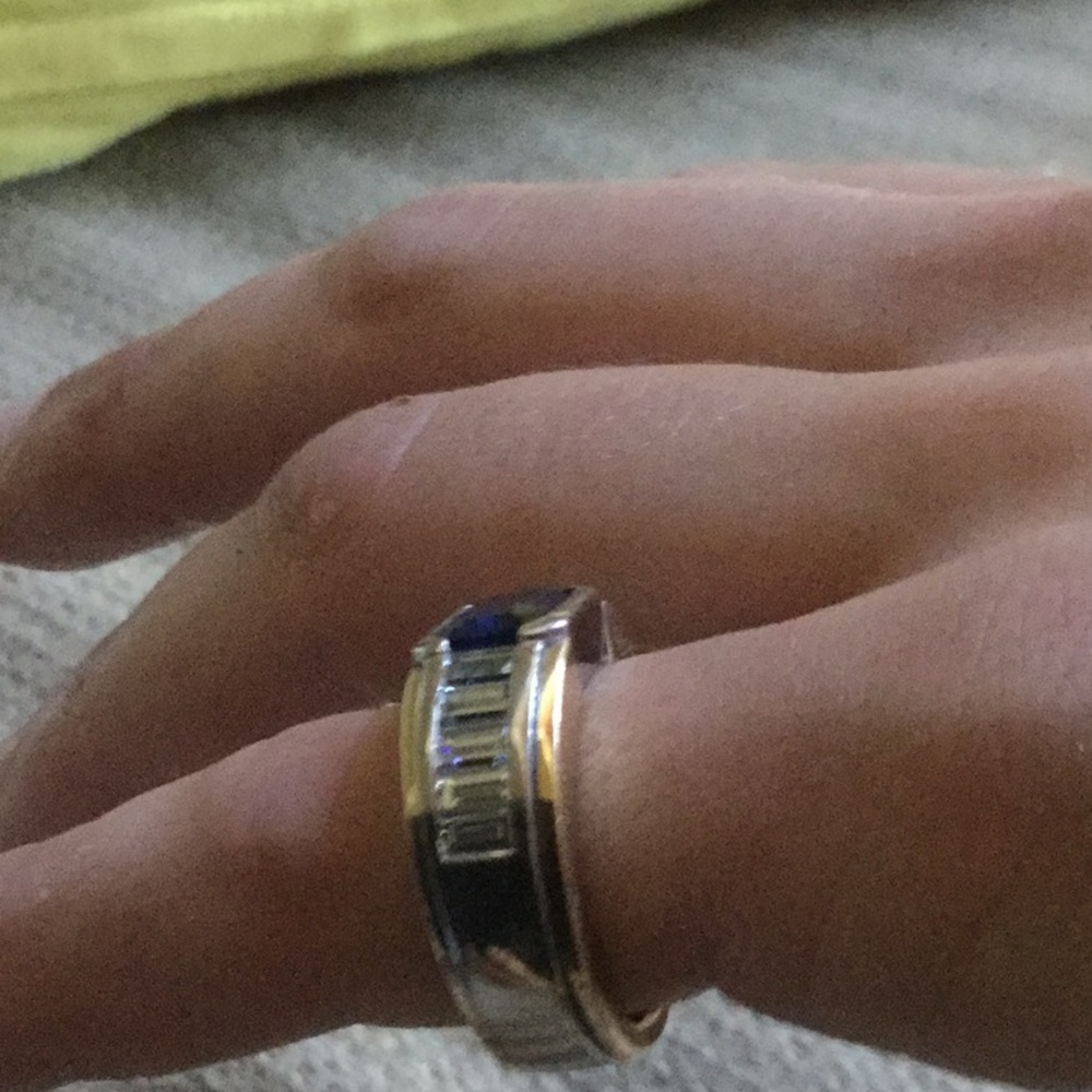 Hans D KRIEGER sapphire diamond vintage collector ring estate jewelry 18K gold - Picture 13 of 16